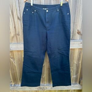 Talbots women’s classic fit navy blue pants size 14W